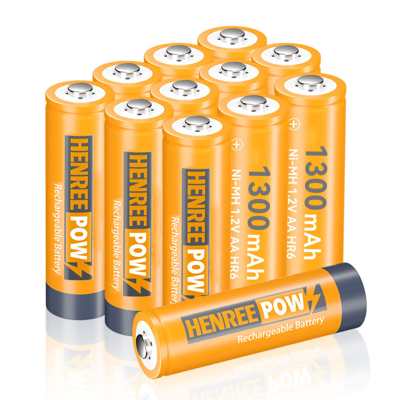 Henreepow 1,2 V 1300mAh aa ni-mh újratölthető akkumulátorok