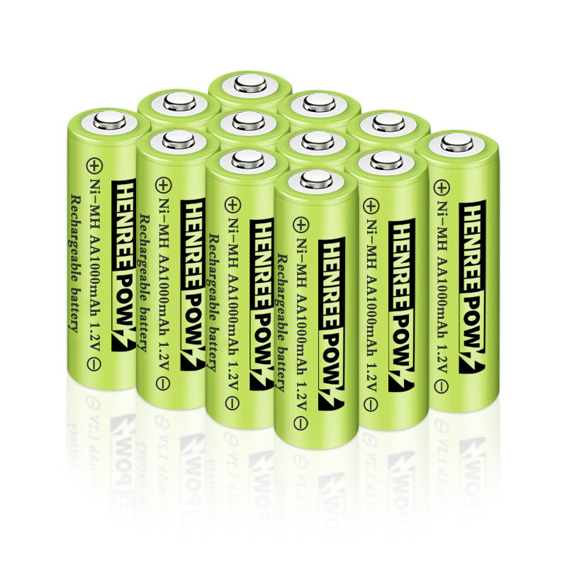 Henreepow 1,2 V 600mAh aa ni-mh újratölthető akkumulátorok