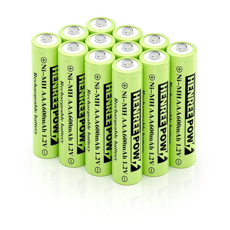 Henreepow 1,2 V 600mAh aa ni-mh újratölthető akkumulátorok