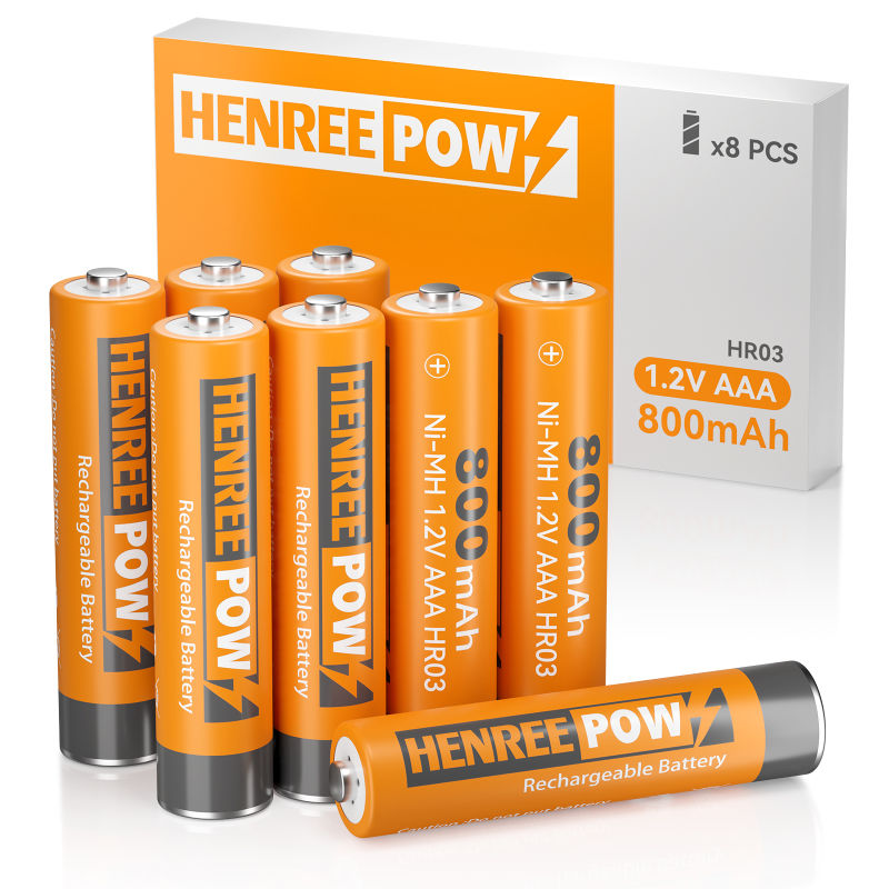 Henreepow AAA 800mAh 1,2 V nagy kapacitású Ni-MH újratölthető akkumulátor