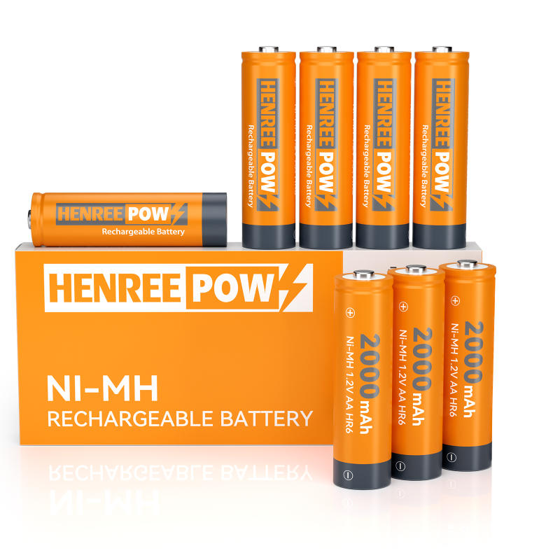 Henreepow AA 2000MAH 1,2 V nagy kapacitású Ni-MH újratölthető akkumulátor