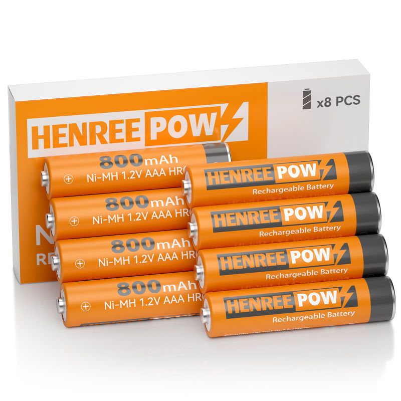 Henreepow AAA 800mAh 1,2 V nagy kapacitású Ni-MH újratölthető akkumulátor